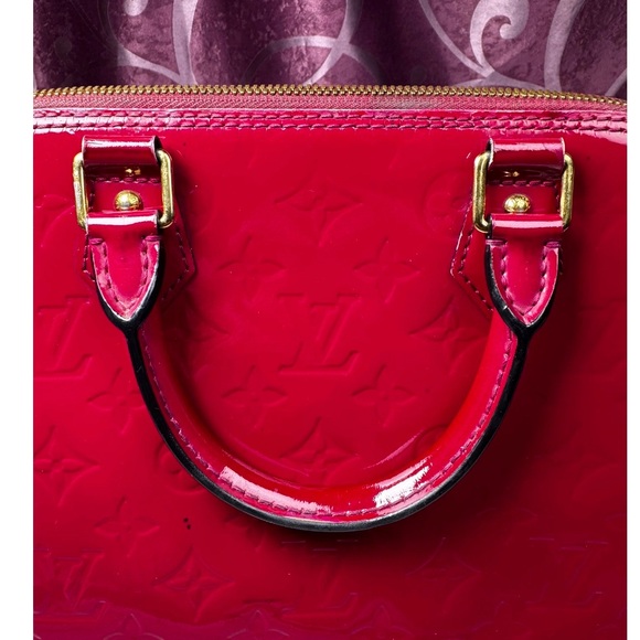 Louis Vuitton Red Patent Leather Alma - Picture 6 of 16